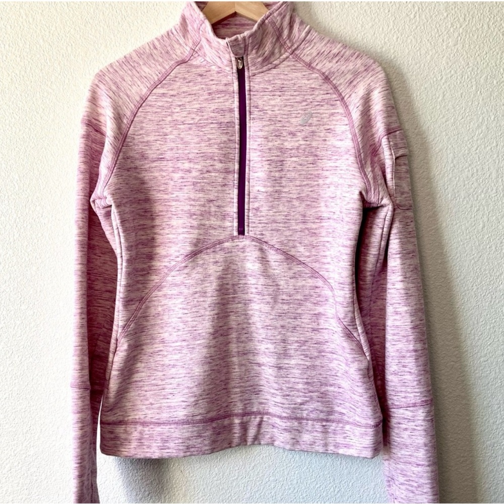 Asics purple fleece long sleeve tee
